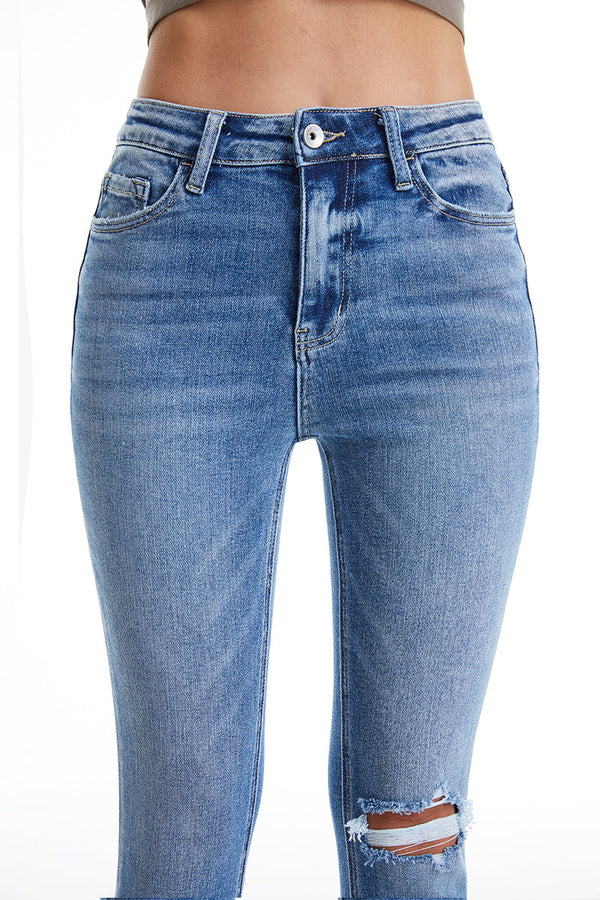 Distressed Skinny Jeans-Skinny-BAYEAS