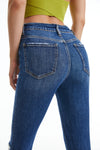 High Rise Slim Straight Jeans-Straight-BAYEAS