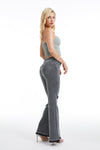 Lauren Flare Jeans With Raw Hem-Flare & Bootcut-BAYEAS