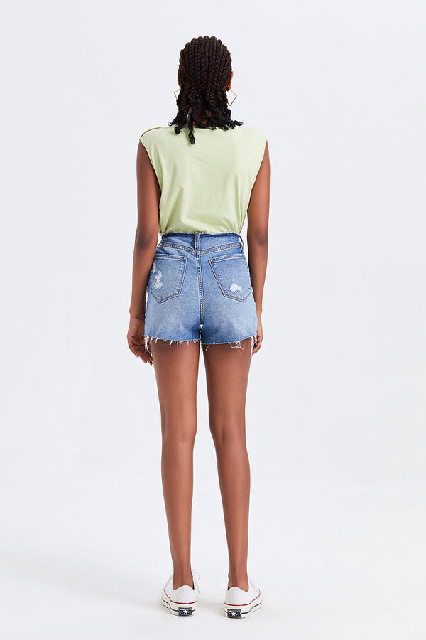 HIGH RISE BANDLESS SHORTS - FEATURED ON FLIP-Shorts-BAYEAS