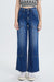 High Rise Wide Leg Crop Denim Jeans-Wide Leg-BAYEAS