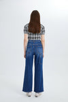 High Rise Wide Leg Crop Denim Jeans-Wide Leg-BAYEAS