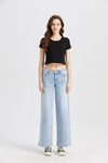 Mid Rise Wide Leg Jeans