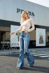 HIGH RISE FLARE JEANS-BAYEAS