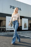 HIGH RISE FLARE JEANS-BAYEAS