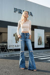 HIGH RISE FLARE JEANS-BAYEAS