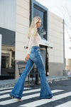 HIGH RISE FLARE JEANS-BAYEAS