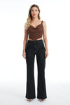 Front Cargo Pockets Flare Jeans-Flare & Bootcut-BAYEAS