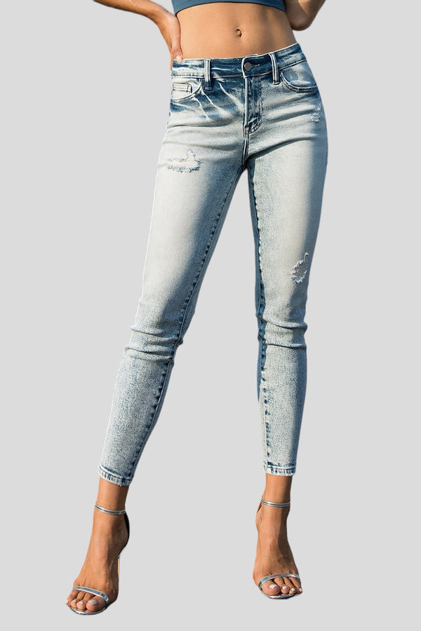 MID RISE ANKLE SKINNY - FEATURED ON FLIP-Skinny-BAYEAS