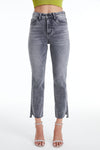 High Rise Slim Straight Jeans-Straight-BAYEAS