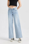 Mid Rise Wide Leg Jeans