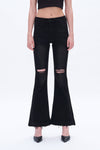 Lauren Flare Jeans With Raw Hem-Flare & Bootcut-BAYEAS