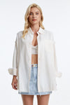 Women'S Ragged Long Sleeve Loose Shirt-Shirts-BAYEAS