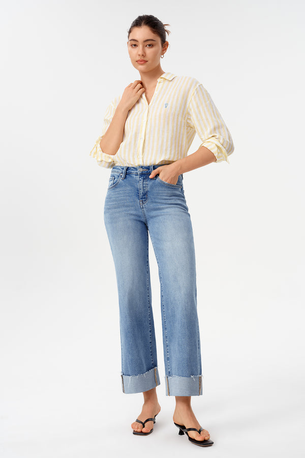 Zephyrine High Rise Wide Leg Jeans