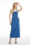 Zoe Suspender Denim Dress-Dresses-BAYEAS