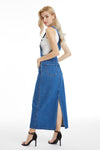Zoe Suspender Denim Dress-Dresses-BAYEAS