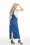 Zoe Suspender Denim Dress-Dresses-BAYEAS