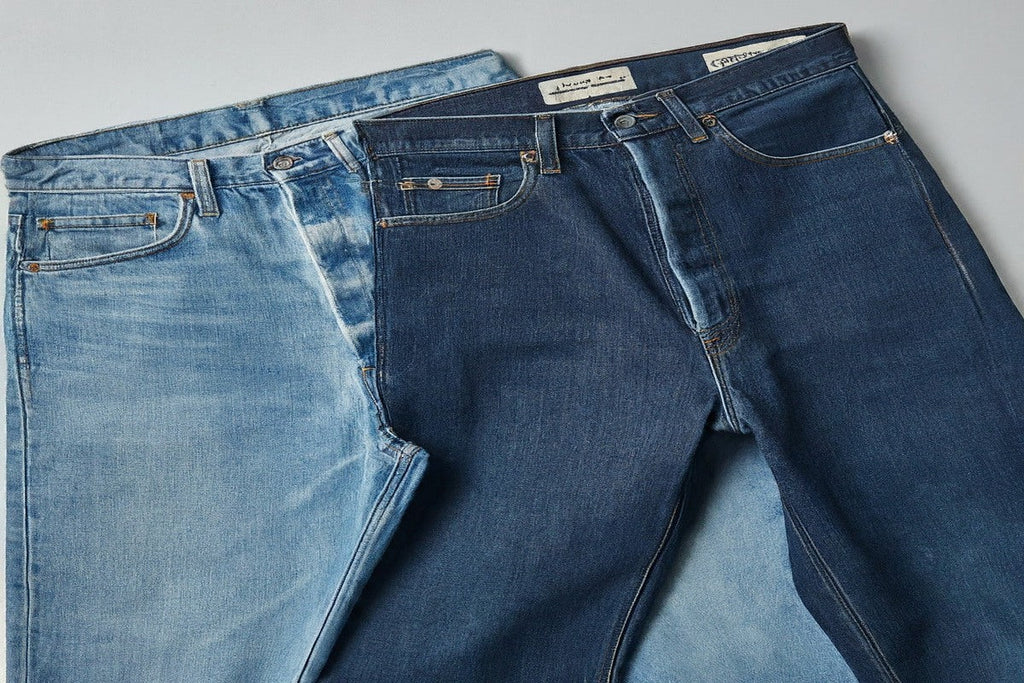 Two types of denim jeans