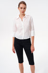 Mid Rise Skimmer Capri Jeans