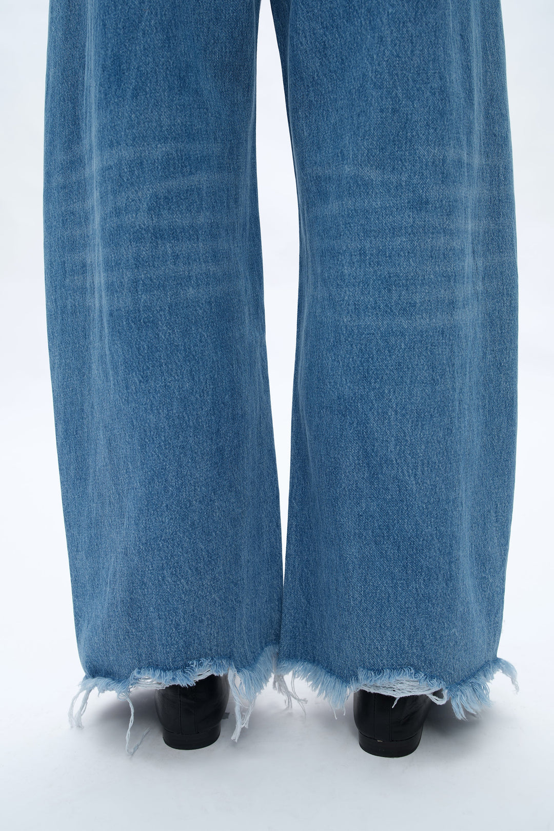 High Rise Drop Crotch Barrel Denim Jeans