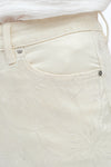 High Rise Lace Embroidered Relaxed Straight Pants