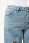 Mid Rise Straight Jeans