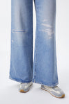 Distressed High Rise Wide Leg Jeans
