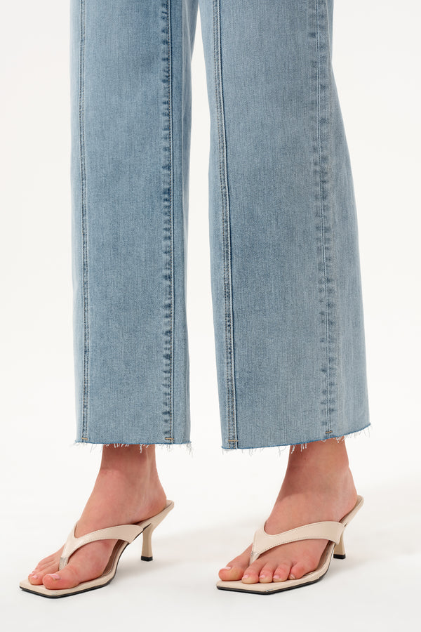 Jess High Rise Relaxed Straight Denim Jeans