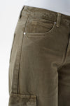 Low Rise Cargo Drop Crotch Barrel Leg Pants