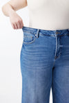 High Rise Ankle Wide Leg Jeans