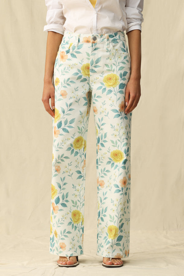 Flora High Rise Wide Leg Woven