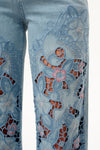 Mid Rise Straight Jeans