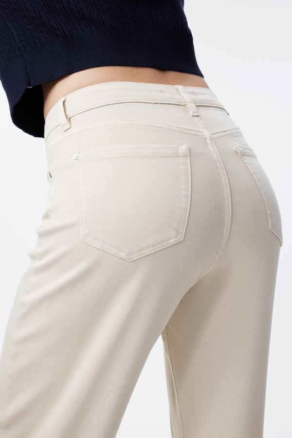High Rise Stretch Barrel Leg Pants
