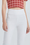 High Rise Front Slit Flare Pants-Flare & Bootcut-BAYEAS