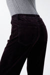 Corduroy Mid Rise Wide Leg Jeans