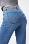 High Rise Relaxed Cuffed Straight Leg Jeans