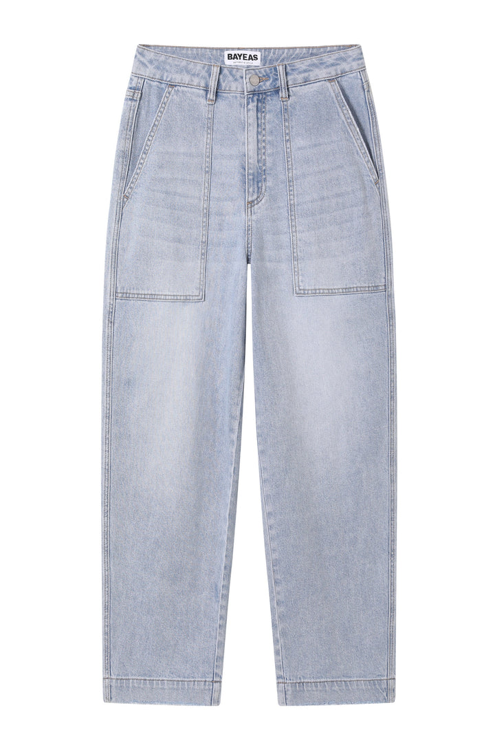 SUPER HIGH RISE BARREL DENIM JEANS BYOX009