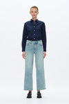 Lisa Mid Rise Wide Leg Denim Jeans