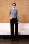 Corduroy Mid Rise Wide Leg Jeans