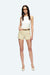 Flora Denim Shorts With Raw Hem-Shorts-BAYEAS