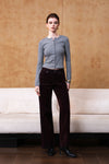 Corduroy Mid Rise Wide Leg Jeans