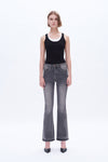 Womens Flare Jeans With Raw Hem-Flare & Bootcut-BAYEAS