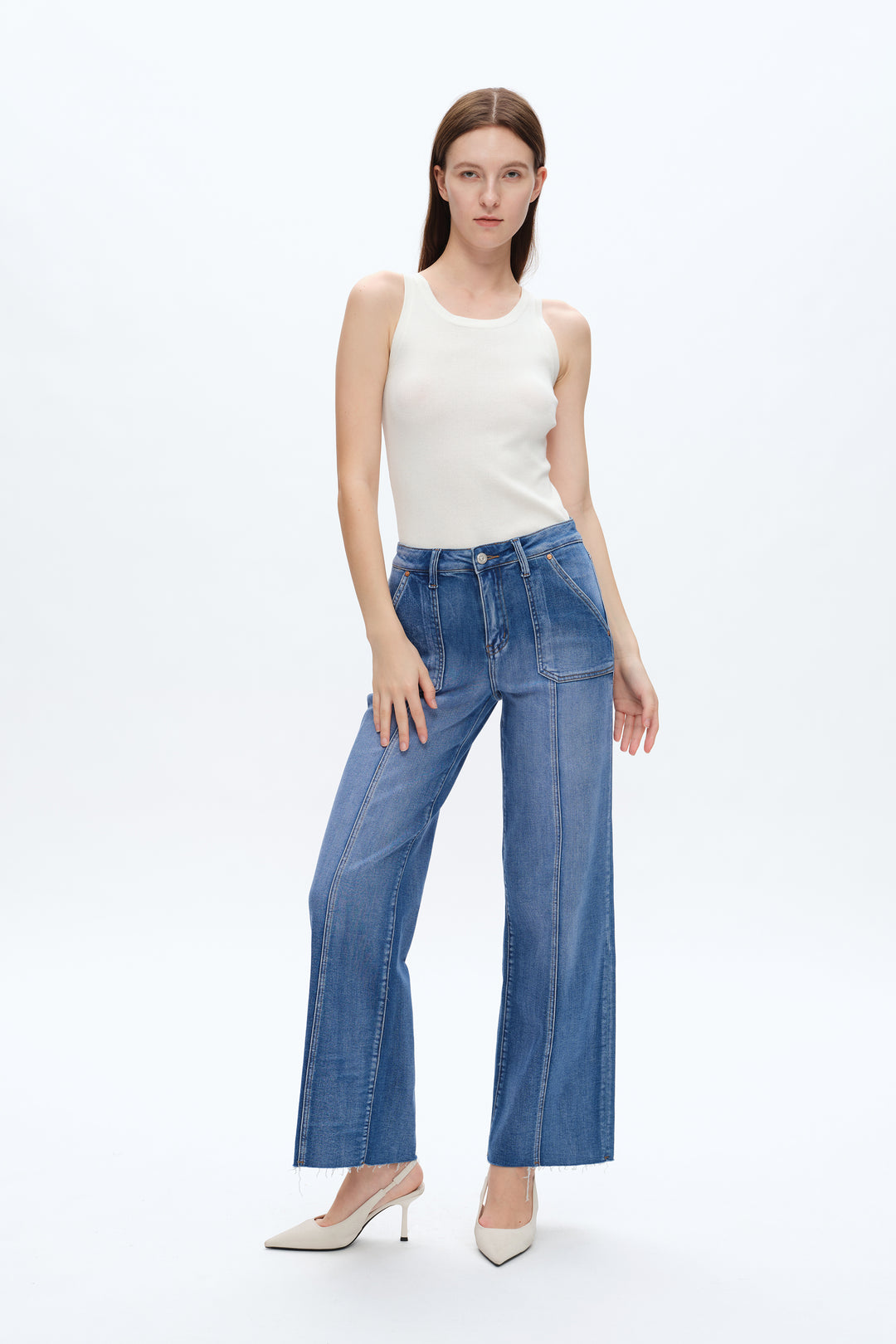JESS HIGH RISE RELAXED STRAIGHT DENIM JEANS