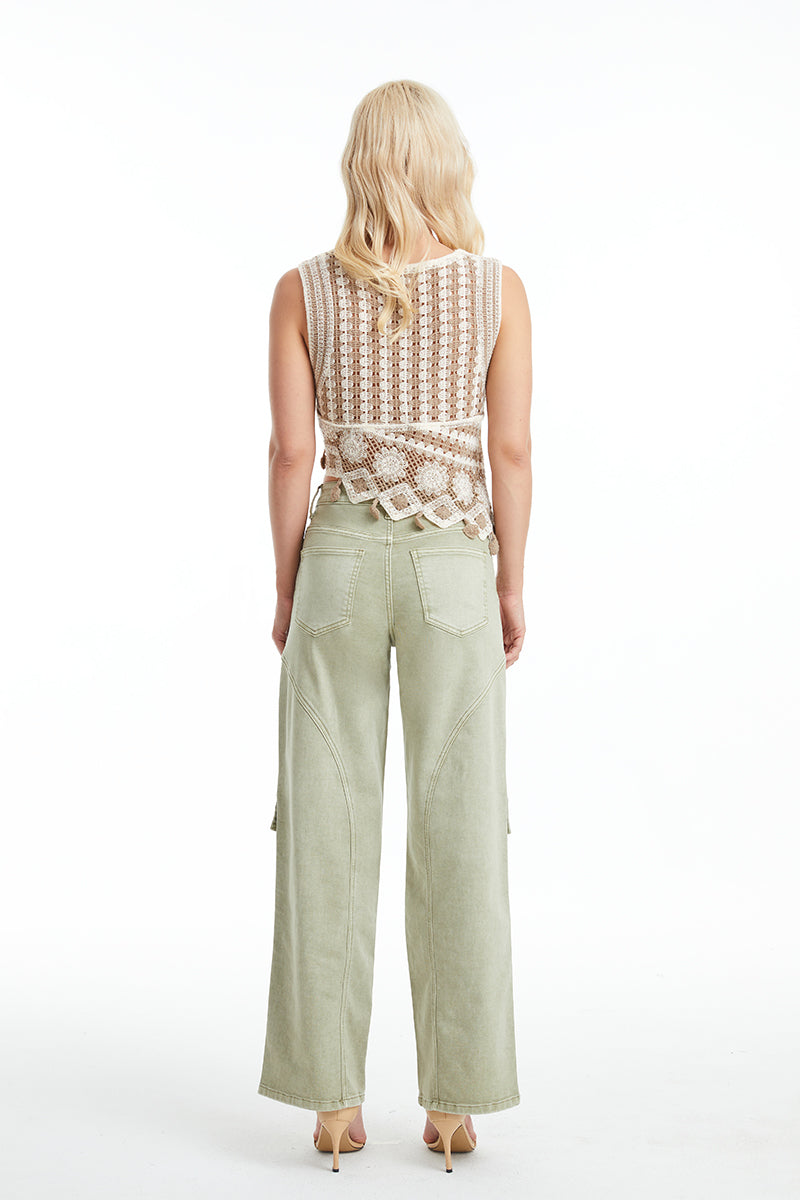 High Rise Wide Leg Pants