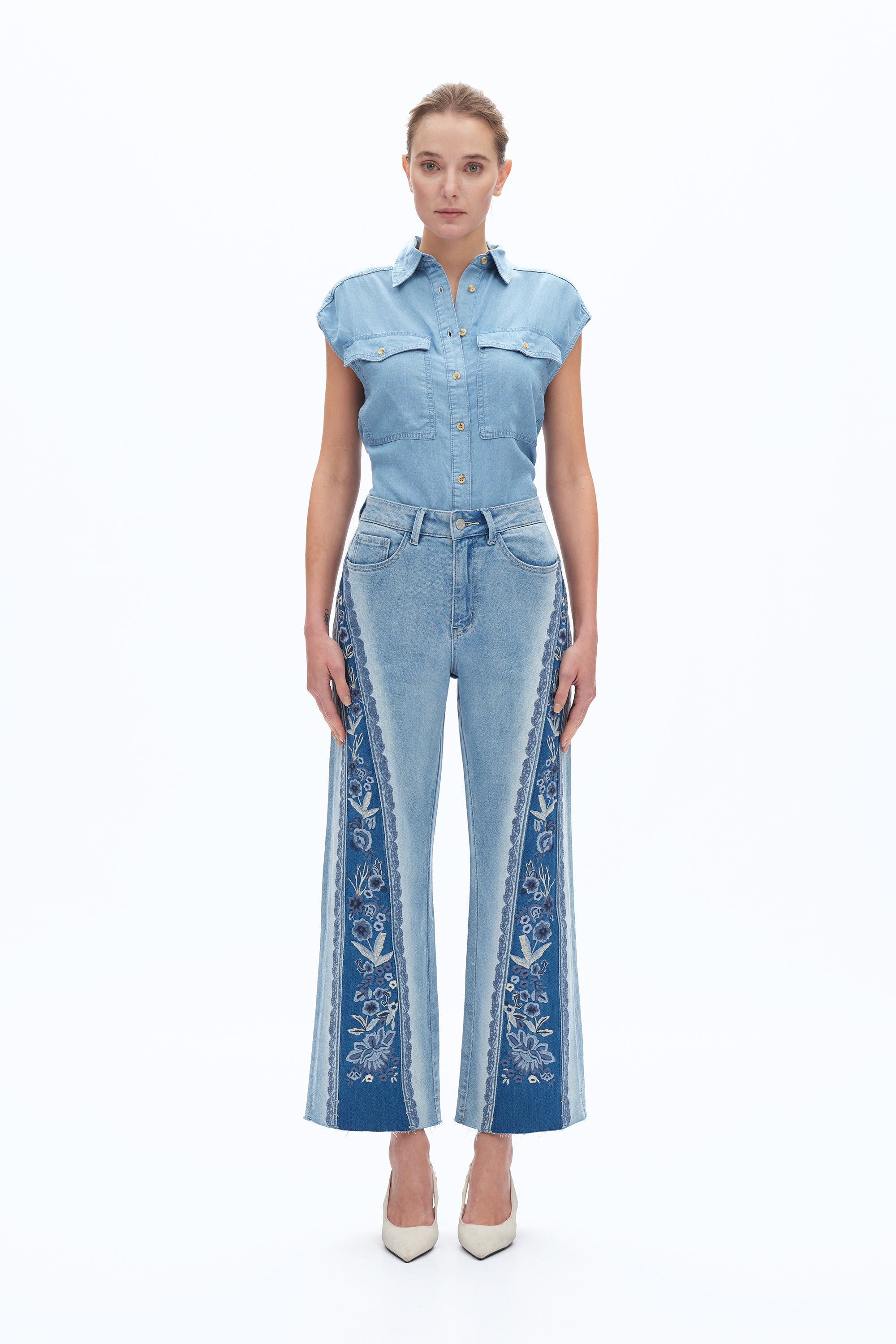 【BAON】Tsuran Incision Wide Wash Denim Pants Zorina Washed Wide-Leg Jeans CY501 - Acubi style | LEWKIN