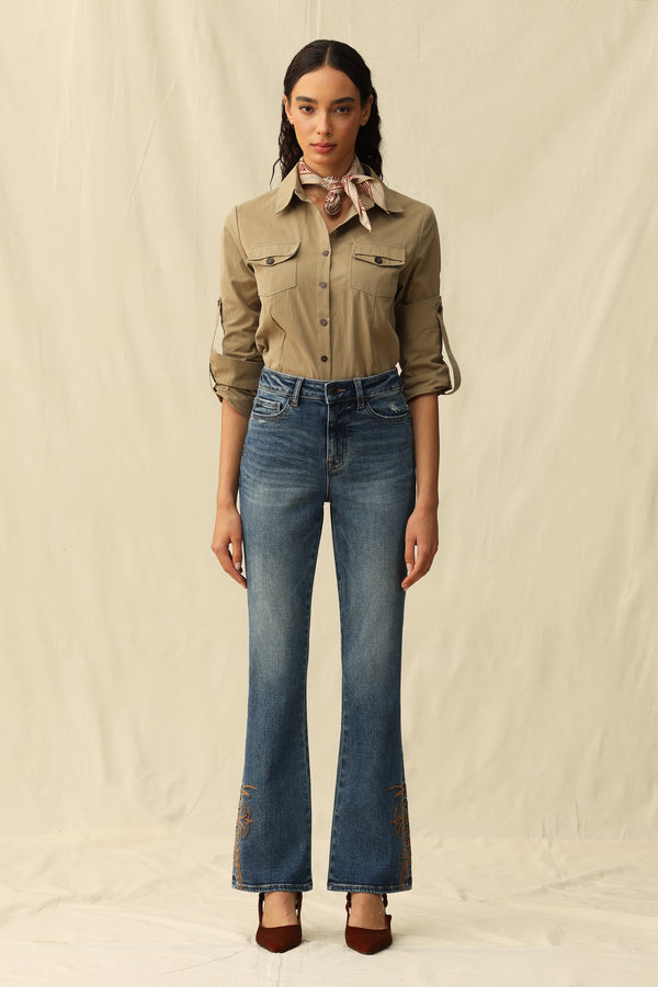 High Rise Bootcut Jeans