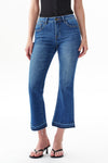 Edgy Mid Rise Flare Jeans