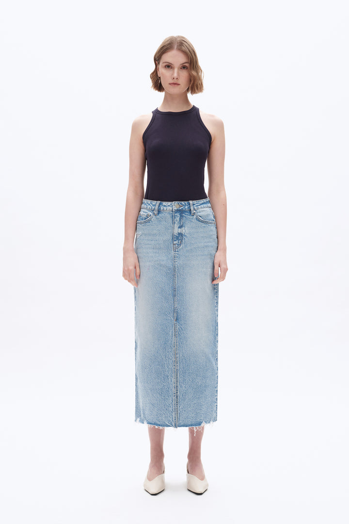 Midi Denim Skirt