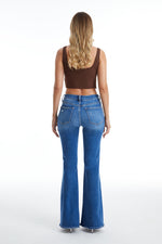 MID RISE BUTTON DOWN FLARE FLARE JEANS BYF1109