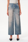 Seoul Mid Rise Wide Leg Jeans